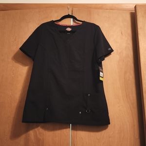 NWT, NBW, Black Dickies Scrub Top